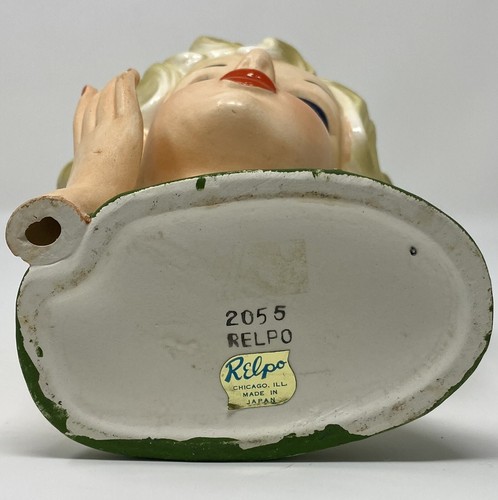 Vintage Relpo 2055 Lady Head Vase Japan READ DESCRIPTION - Picture 15 of 16