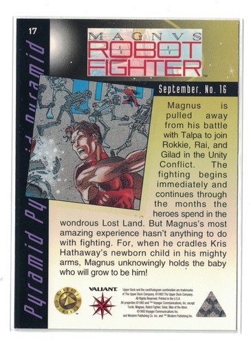 1993 Upper Deck Pyramid The Valiant Era - Magnus, Robot Fighter #17 - Picture 2 of 2