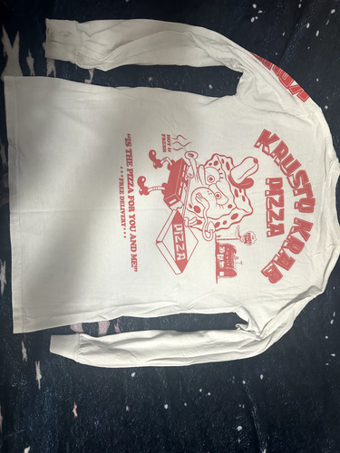 NUEVA Camisa Para Hombre Manga Larga Pequeña Bob Esponja Pantalones Cuadrados Krusty Krab - Imagen 7 de 8