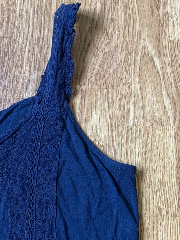 Denim & Supply Ralph Lauren женский размер маленький темно-синий майка кружевная без рукавов  - Изображение 4 из 4