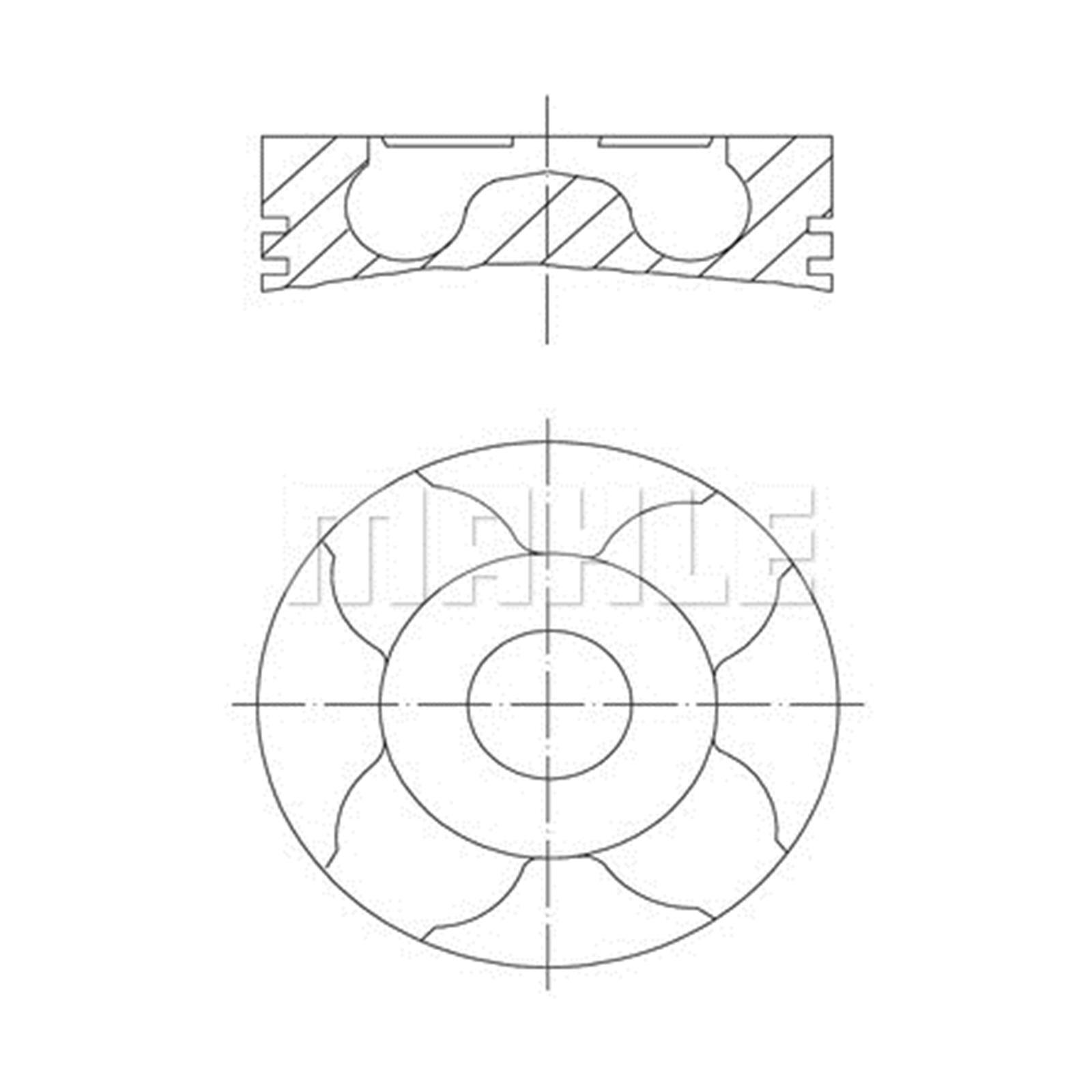 MAHLE Piston for Peugeot Citroen Ford Partner Berlingo Focus C4 Fiesta Expert Tepee Multispace 300/35