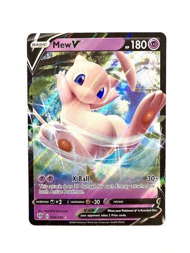 Pokémon Mew V HP 180 069/189 Gold Foil Card | eBay