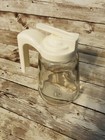 GEMCO Vintage 1970s Glass Syrup Dispenser Jar With White Plastic Lid USA — photo 2