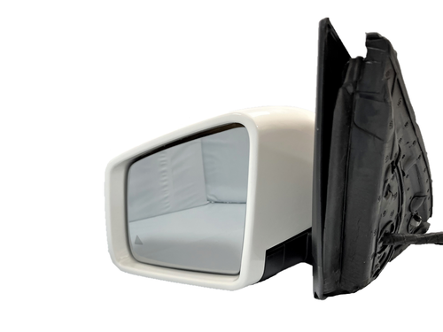 #91 WHITE LEFT DRIVER MIRROR WITH BLIND SPOT FOR MERCEDES ML350 ML400 2012-2016 - Picture 4 of 5