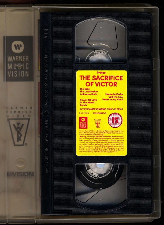 PRINCE★LIVE!★THE SACRIFICE OF VICTOR★VHS-Cassette★ORIGINAL VIDEOFILM★Warner★ - Bild 4 von 4