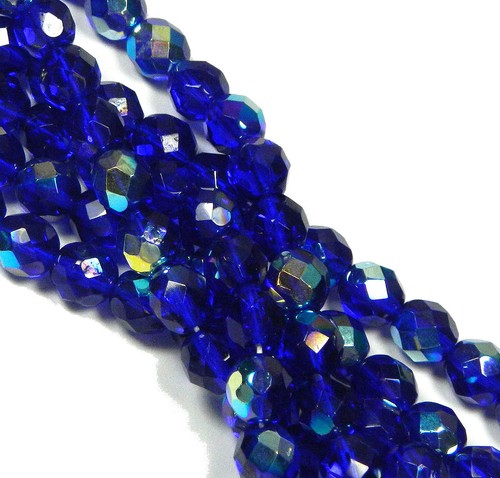 24 Beads Firepolish Faceted Round Czech Glass Loose Strung Beads 6mm U-Pick - Picture 31 of 32
