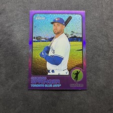 2022 Topps Heritage High Number Hot Box Chrome Purple Refractor George Springer