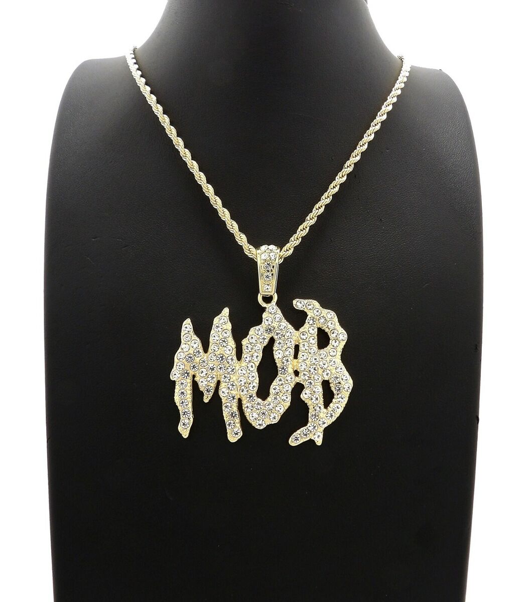 Stone Filled MOB Pendant 24 Stone Filled MOB Pendant 24