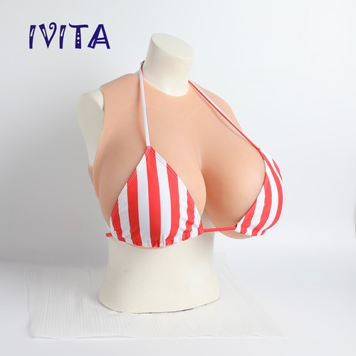 IVITA Artificial Silicone Breast Form Drag Queen Huge Boobs K Cup - Picture 2 of 12
