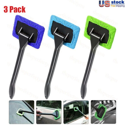3PCS Window Windshield Cleaning Tool Microfiber Car Wiper Cleaner Glass Brush*