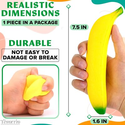 Banane drôle blague jouet à presser bananes à montée lente avec visage Banane drôle blague jouet à presser bananes à montée lente avec visage