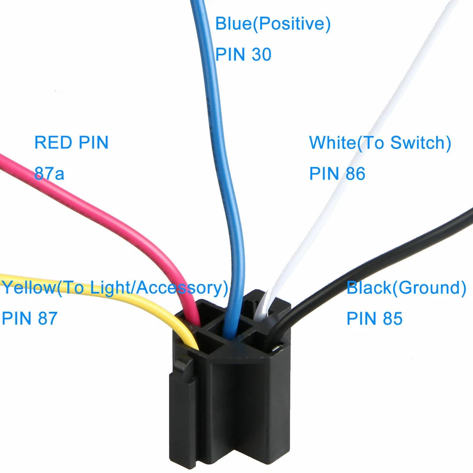 5 Pack 12V 30/40 Amp 5-Pin SPDT Automotive Relay with Wires & Harness Socket Set - Image 4 of 4