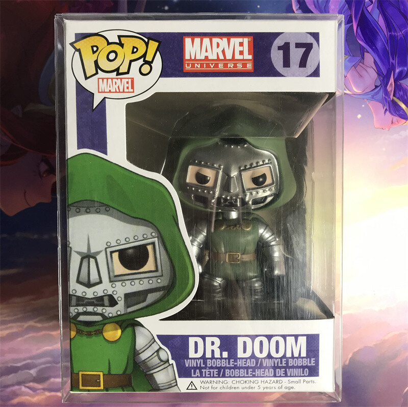 Nueva Figura Pop Marvel Dr. Doom 17# Extremadamente Rara Bóveda Retirada Con Protector