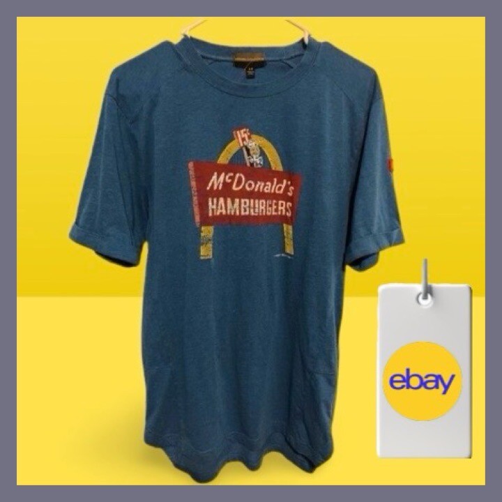 McDonald's Crew T-Shirt Employee Uniform Vintage 15 cent