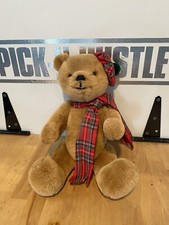 14" VINTAGE 1984 R DAKIN BROWN JOINTED TEDDY BEAR STUFFED ANIMAL TOY PLUSH HAT