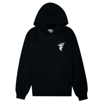 Felpa Doomsday Embroidered No More Space Hoodie Black Maglia con