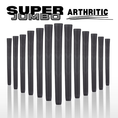 Majek Golf Grips Mens SUPER Jumbo XL Arthritic Black NO LOGO Tour 360 - 13 PACK