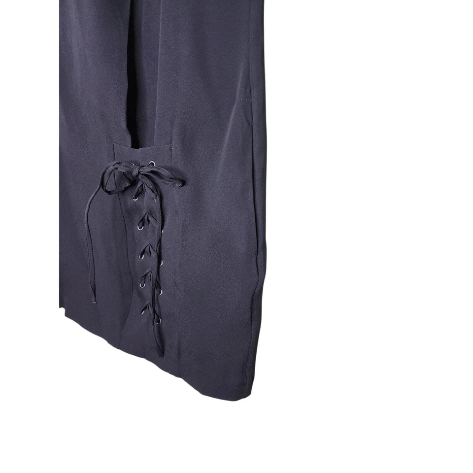 Kenneth Cole Black Label Dress Size 8 Sleeveless Shift Lace Up Mini Cocktail  - Image 3 of 4