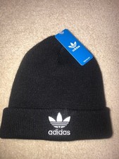 NWT Adidas Boys Knit Beanie Hat Black