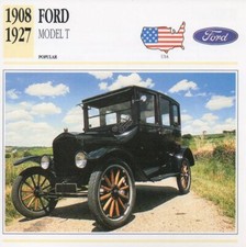 1908-1927 FORD MODEL T Classic Car Photograph / Information Maxi Card