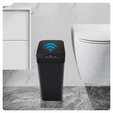 Bathroom Trash Can,Smart Touchless Trash Can,Automatic Motion Sensor Trash Bin w