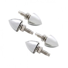 Chrome Bullet License Plate Nut Fastener (4 Pack)