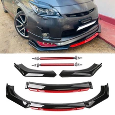 For Toyota Prius Front Bumper Lip Red Layer Splitter Spoiler Black Red Body Kit