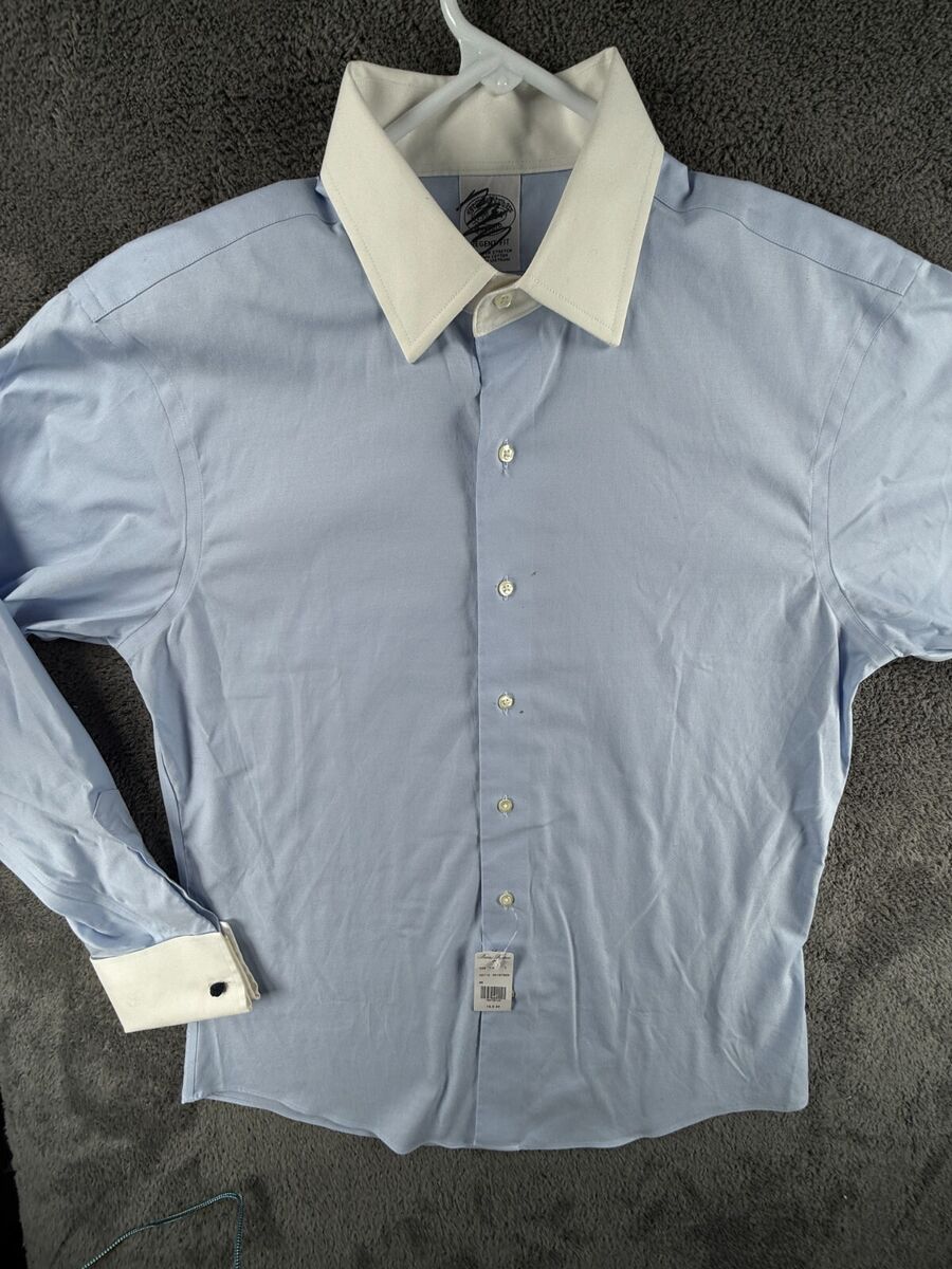 NWD Brooks Brothers Contrast Collar Blue White 15.5 34 NWD Brooks Brothers Contrast Collar Blue White 15.5 34