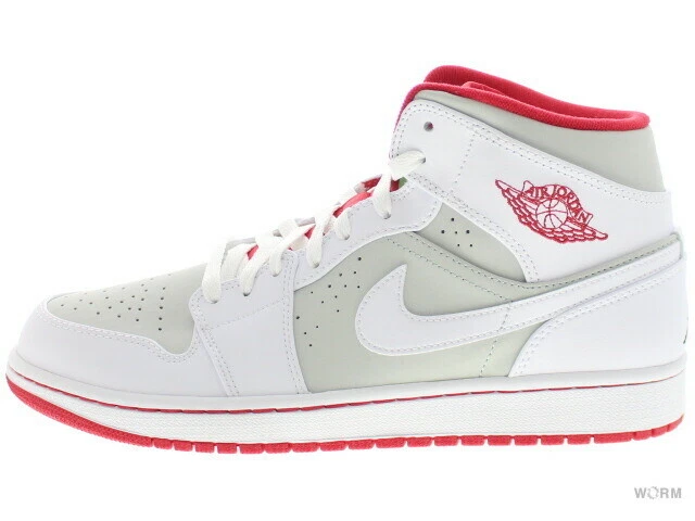 AIR JORDAN 1 MID WB 719551-123 white/true red-lght silver | eBay