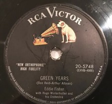 EDDIE FISHER - Green Years / My Friend     RCA VICTOR - 78rpm