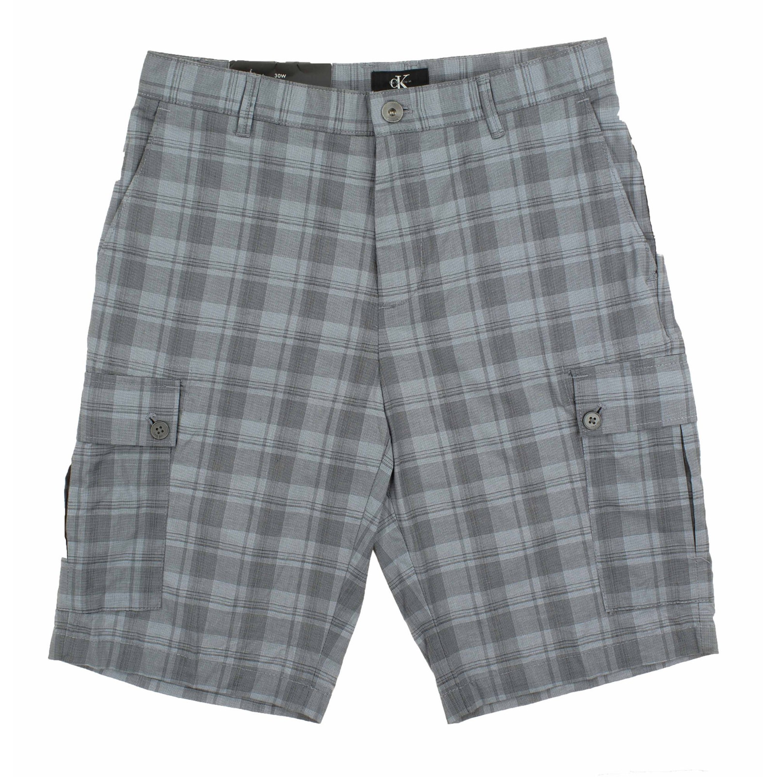 Calvin Klein Mens Lifestyle Flat Front Cargo Shorts in Stormy Weather Sz 30W 6790₽