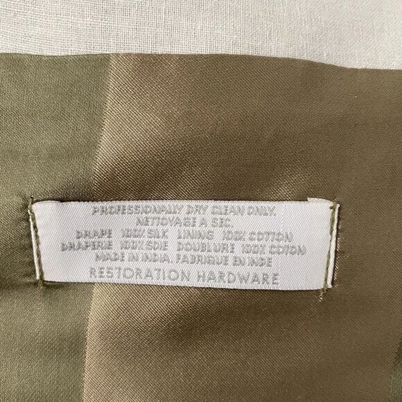 Restauración Hardware SEDA Cortina 108”x50” Varilla Bolsillo Forrado Bloque Raya 1 Panel Foto 3 de 4