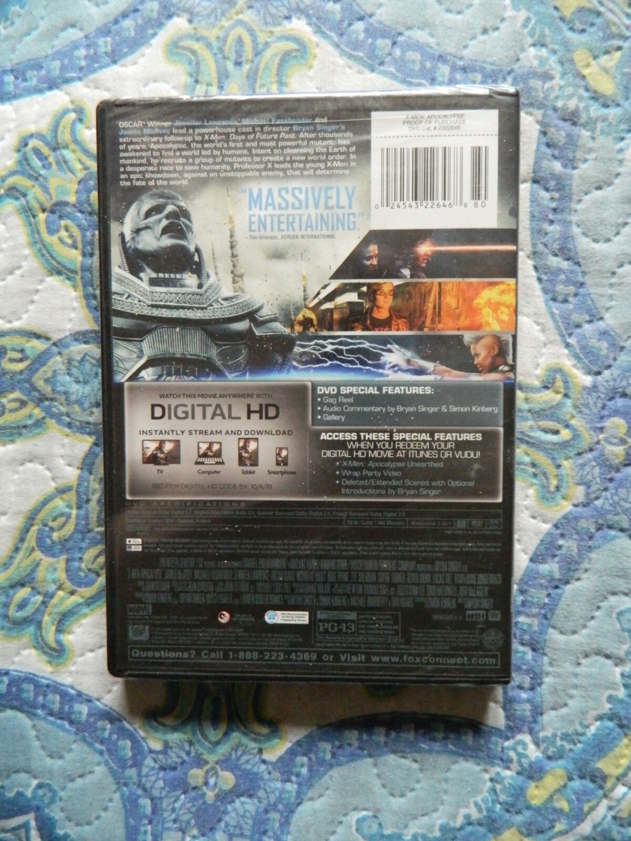 X-MEN Apocalypse (DVD, 2016, Widescreen) | eBay