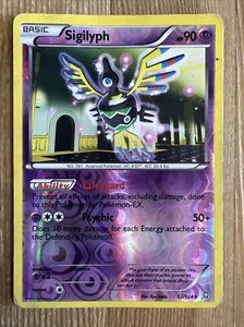 Pokemon Black & White Dragons Exalted - Sigilyph 52/124 Reverse Holo Rare - DMG