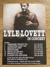 LYLE LOVETT UK Tour Flyer.
