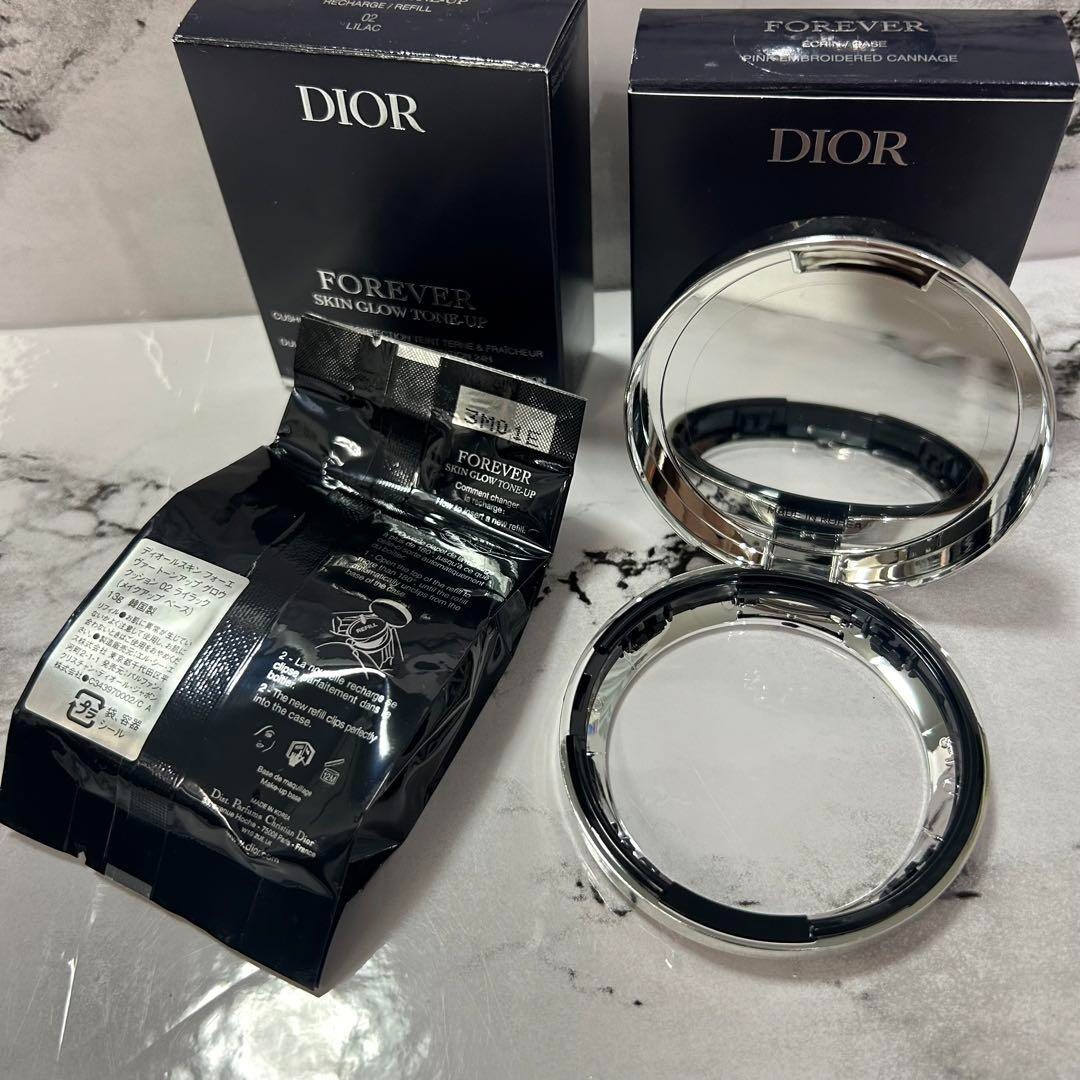 新品未使用Dior Forever Cushion Powder ラベンダー DIOR Forever Cushion Powder MILLEFIORI vs. LAVENDER(& some