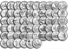 State Quarters + US Territories, 1999-2009 P&D Mints 112 Uncirculated  quarters