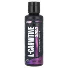2 X  Nutrex Research, L-Carnitine 3000, Berry Blast, 15.72 fl oz (465 ml)