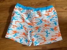 Magellan X Whataburger Swim Trunks Men's Camo Orange White Blue Drawstring XL