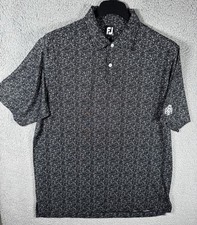 Footjoy Polo Shirt Mens Extra Large XL Abstract Stretch Golf Performance