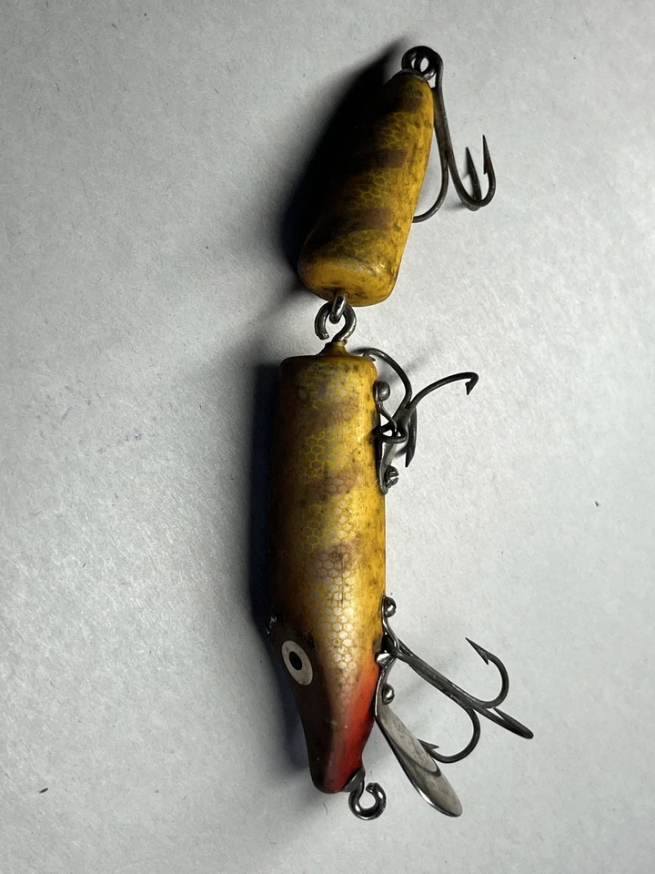 Isca de pesca vintage de madeira HEDDON JOINTED VAMP - Imagem 3 de 4