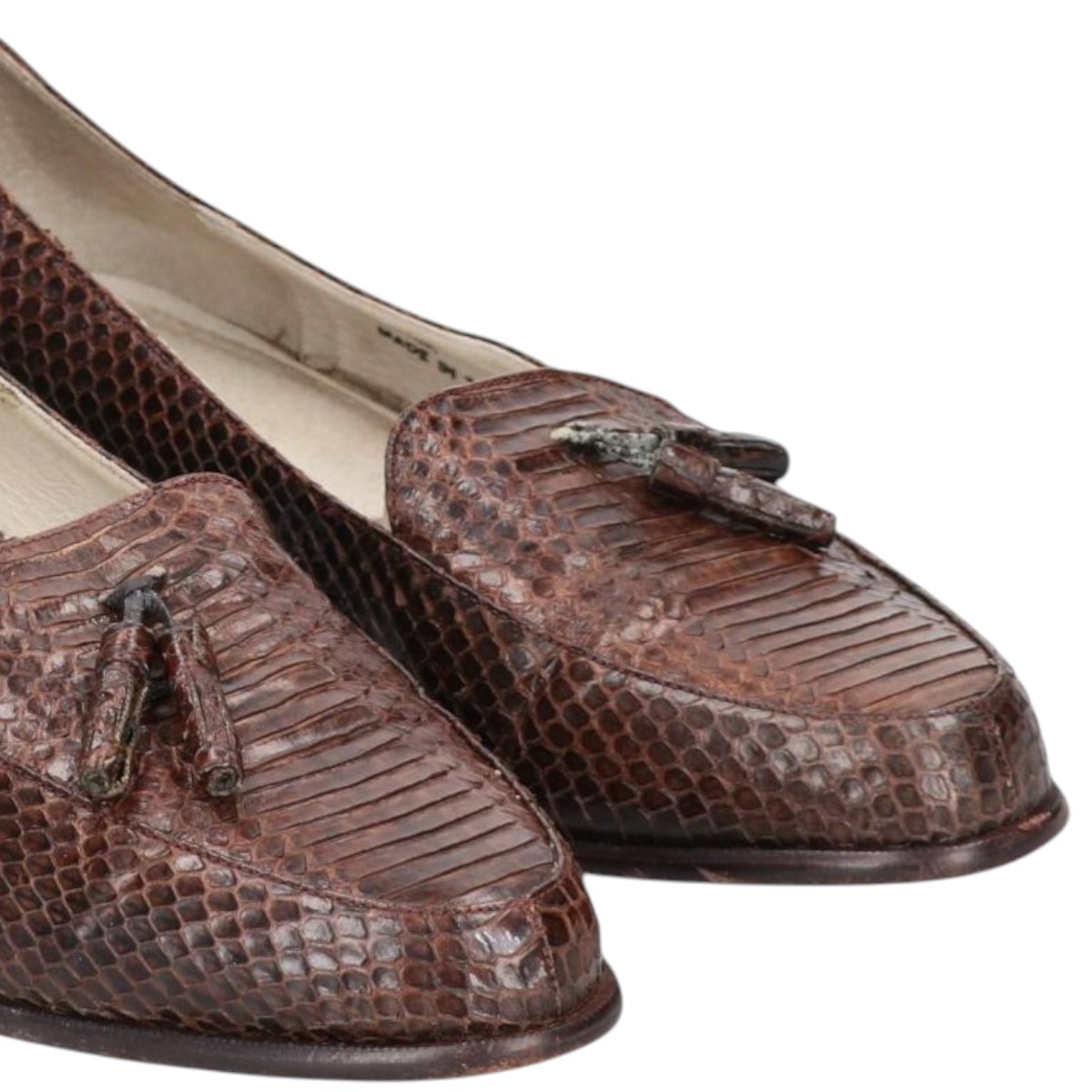 Stacy Adams Snake Print Python Pattern Tassel Loa… - image 5