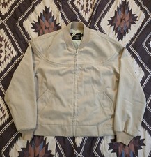 Vtg 70s Sears Outerwear Khaki Corduroy Bomber Jacket Lined Men's Size Large Reg