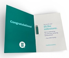 WEIGHT WATCHERS Dark Green 25 Pound Weight Loss Charm. New On Card