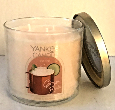 GINGER MULE CANDLE 3 WICK 14.5 OZ JAR YANKEE CANDLE ( GINGER + LIME ) 40 HR NEW
