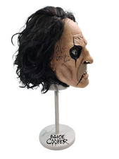 Alice Cooper Signed Mask & Custom Display Stand Exact Photo Proof