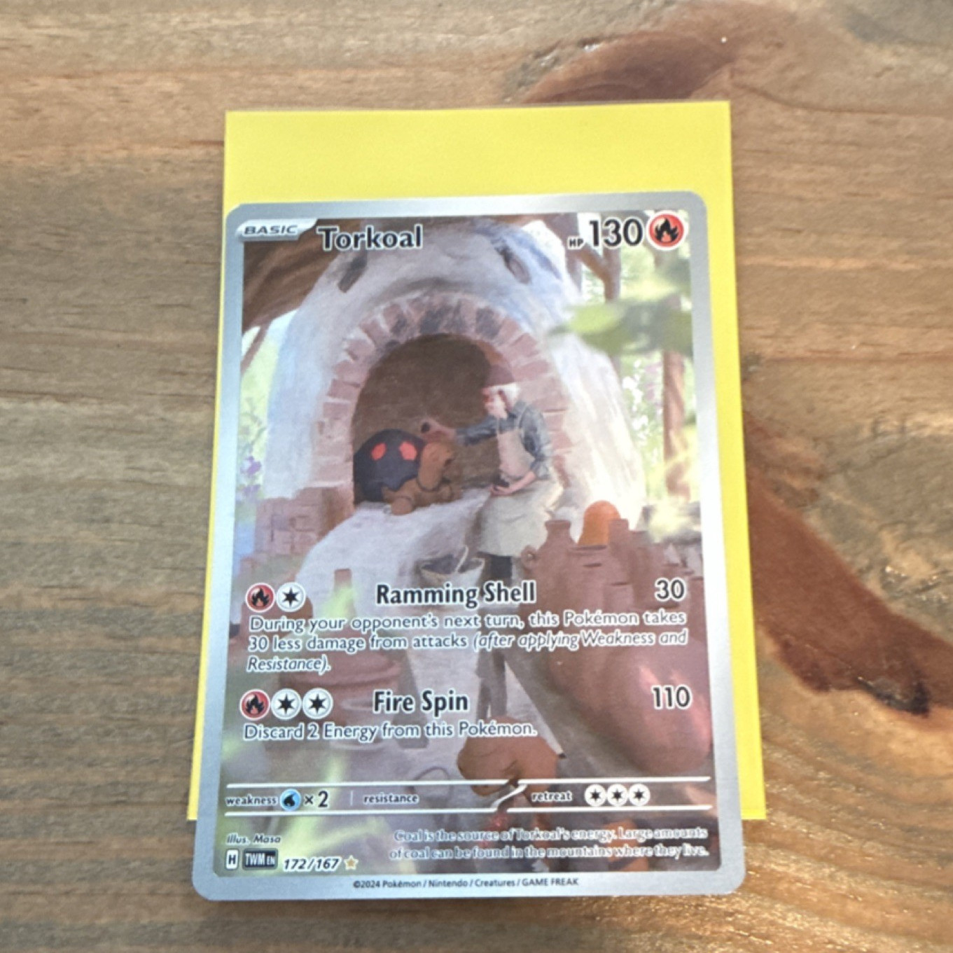 Pokémon Torkoal Illustration Rare 172/167 SV06 Twilight Masquerade Holo 130HP