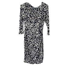 Lauren Ralph Lauren Women's Purple Floral V-Neck Midi Dress Size 2