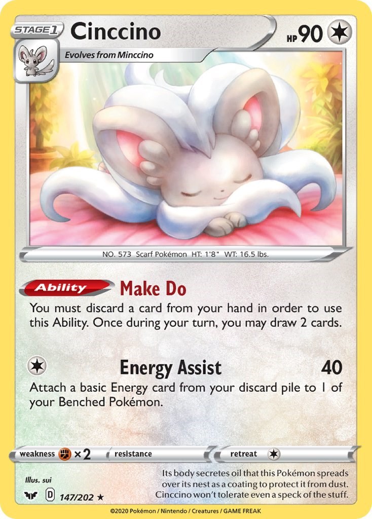MP - Cinccino SWSH01 - 147/202 SWSH01: Sword & Shield Base Set