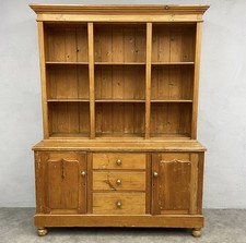 Victorian Pine Welsh Dresser Farmhouse Rustic Antique Kitchen Cupboard